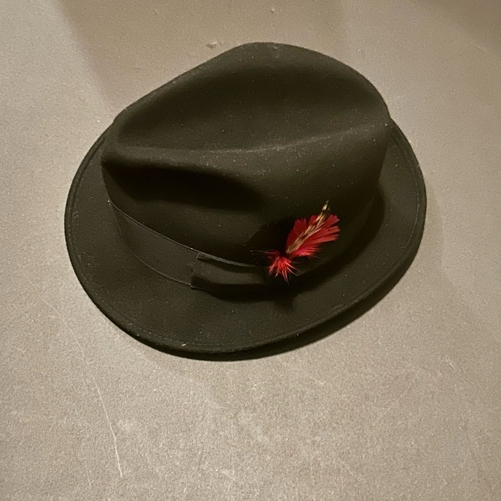 tiger pride hat small grande Vintage Mens Hat New Made In USA. 100 % wool